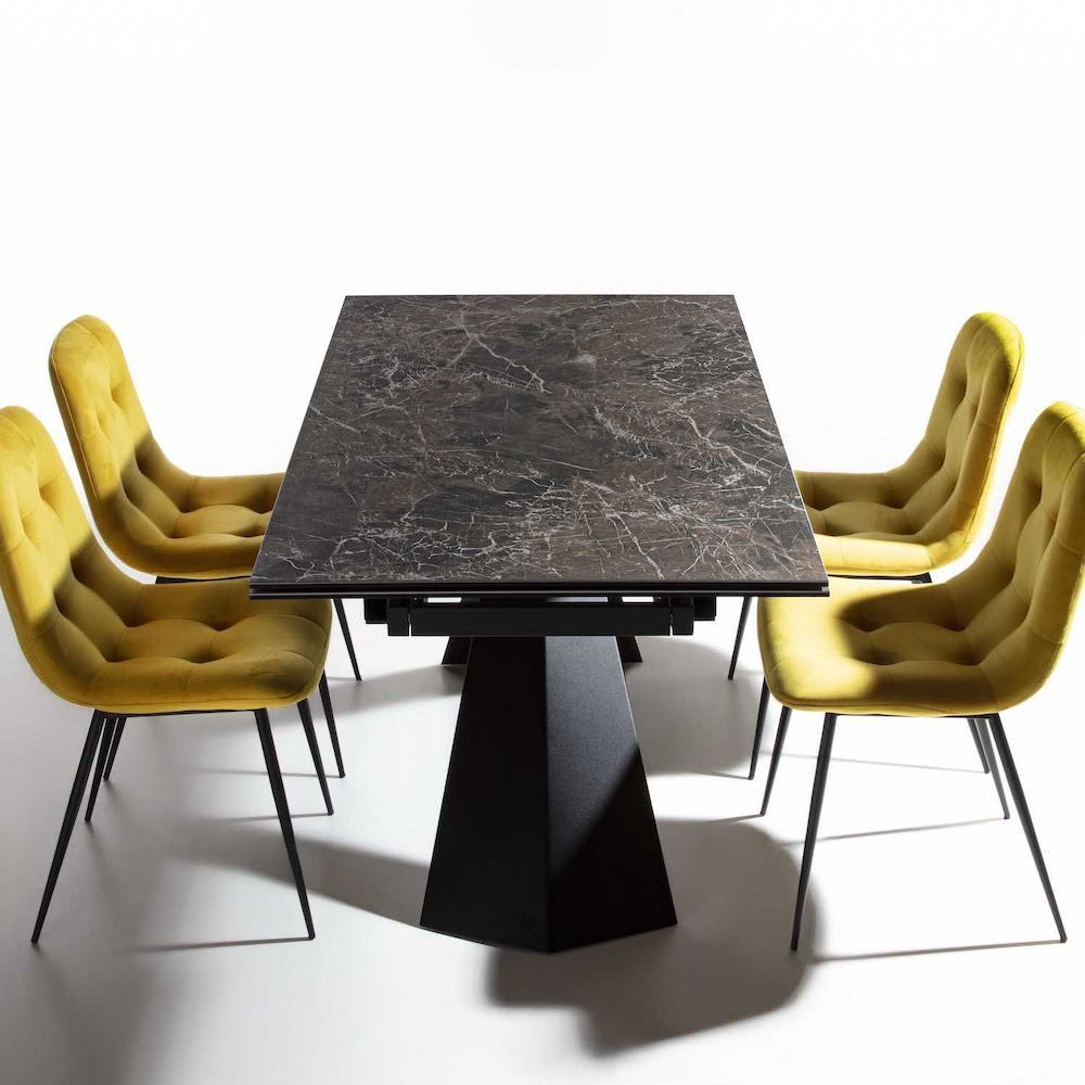 Tavolo da pranzo allungabile effetto marmo Kenton Ceramico Classic